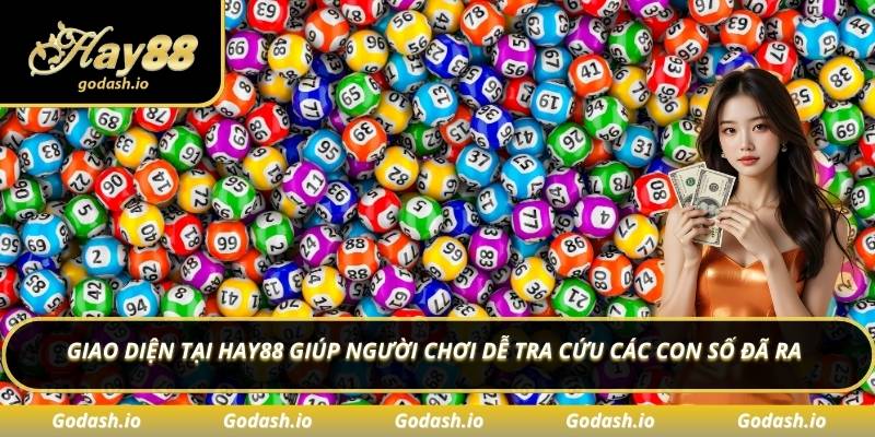 Giao diện tại Hay88 giúp người chơi dễ tra cứu các con số đã ra